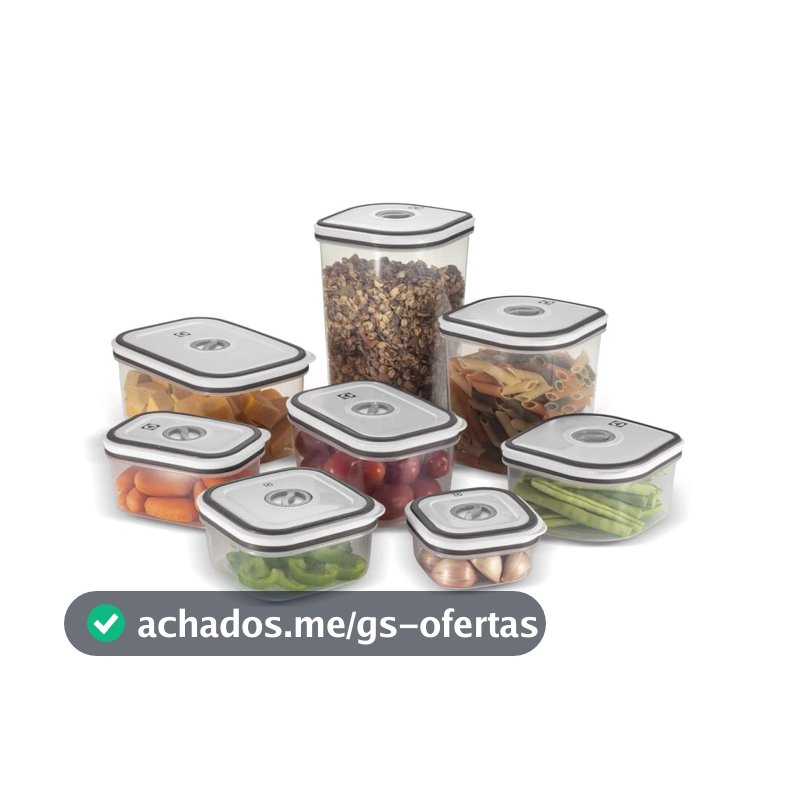 Electrolux Kit 8 Potes Herméticos Plástico Multiuso Vedação Silicone