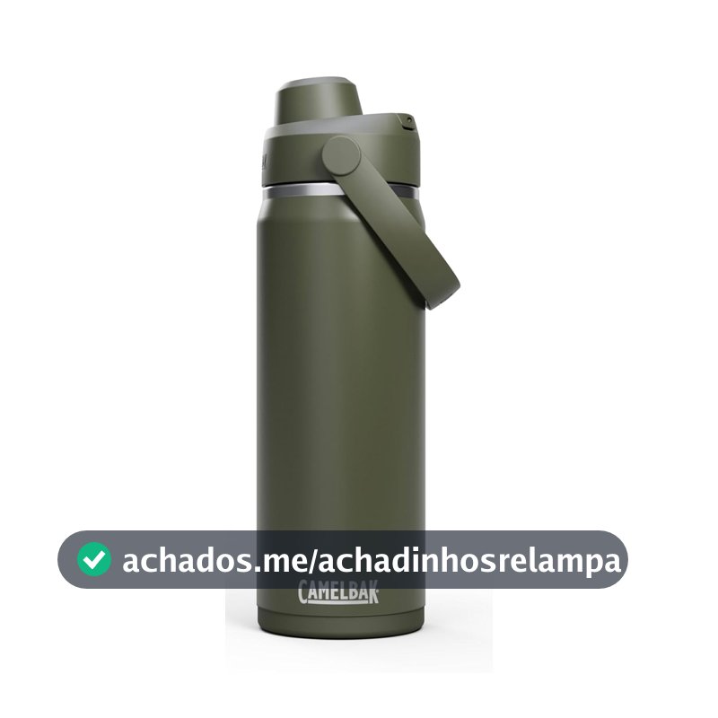 CamelBak Garrafa de água Thrive Chug isolada de aço inoxidável musgo, 590 ml