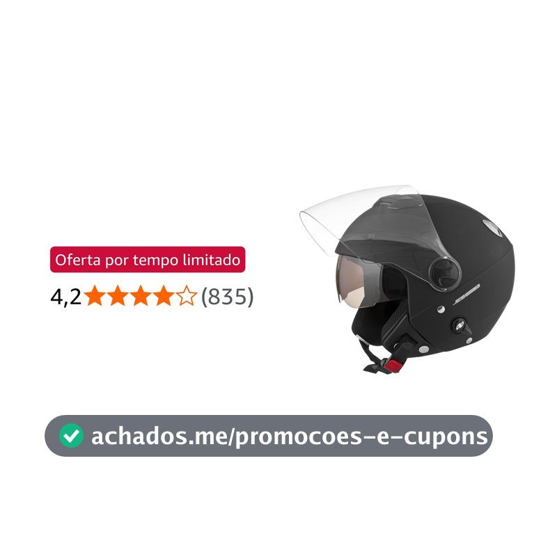Pro Tork Capacete New Atomic Solid, Preto Fosco, Tam. 56