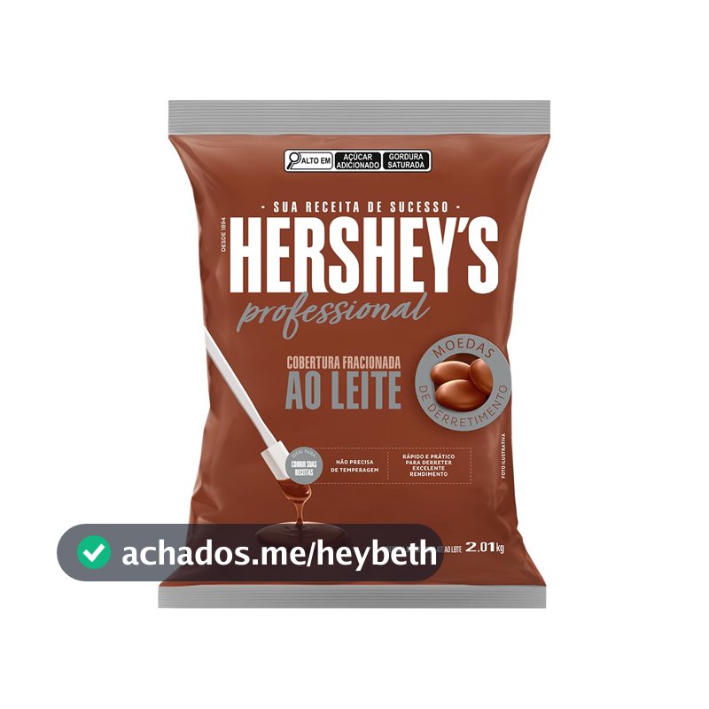 Cobertura Fracionada de Chocolate ao Leite Hershey’s, 2,01kg