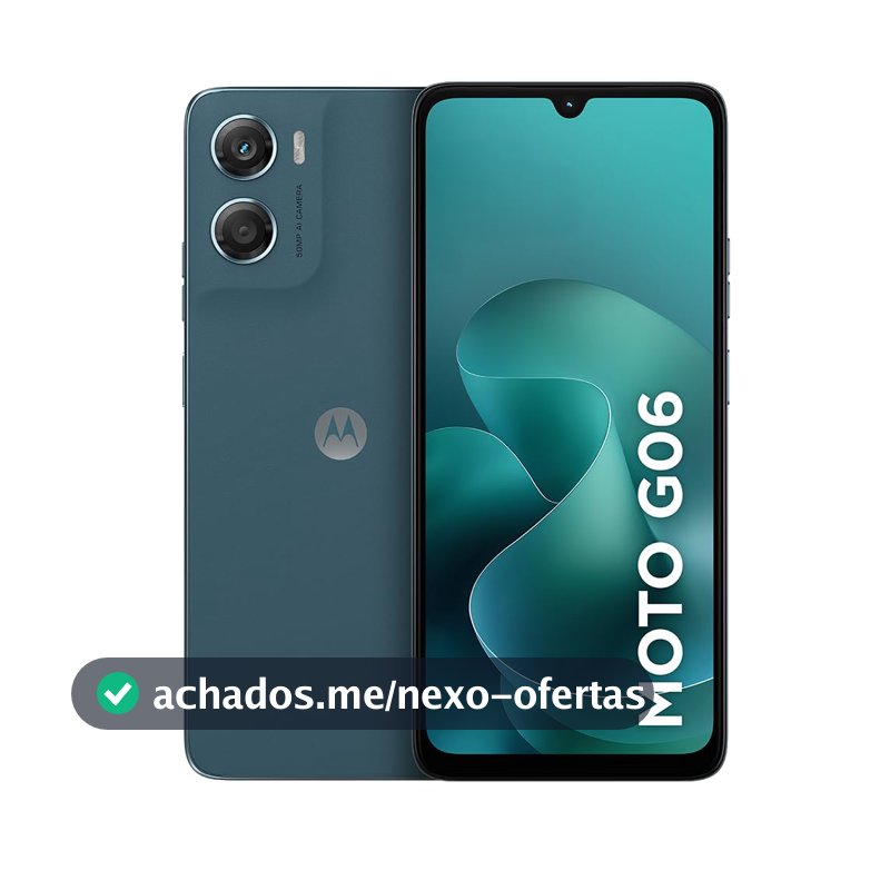 Smartphone Motorola Moto g06-128GB 4GB RAM + 8GB Ram Boost e Camera 50MP com AI Bateria de 5200 mAh Tela 6.9" - Azul Marinho