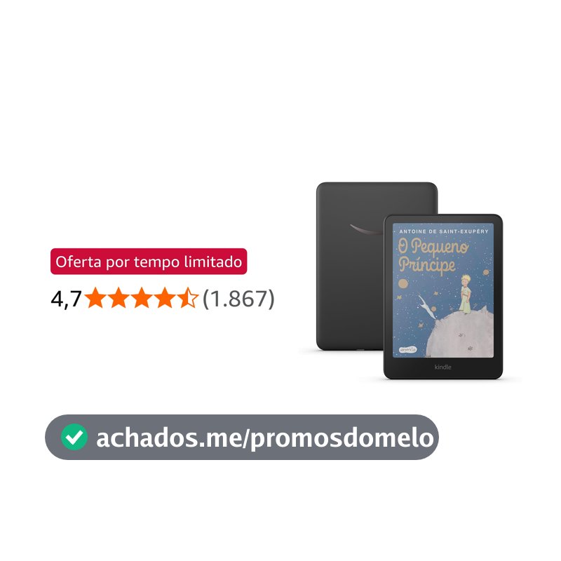 Amazon Kindle Colorsoft 16 GB (modelo 2024) - Com tela colorida e temperatura de luz ajustável - Cor Preta