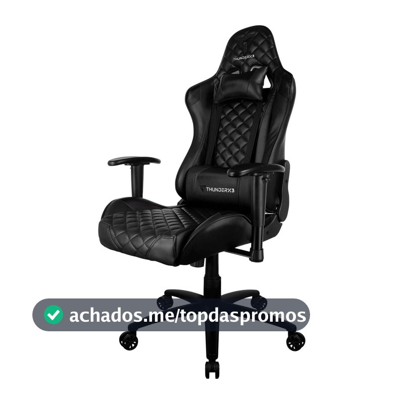 Cadeira Gamer Profissional TGC12 Preta ThunderX3.