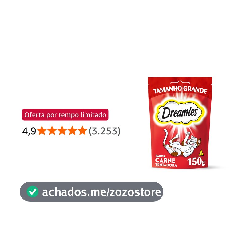 Dreamies Petisco Carne Tentadora Gatos Adultos 150G