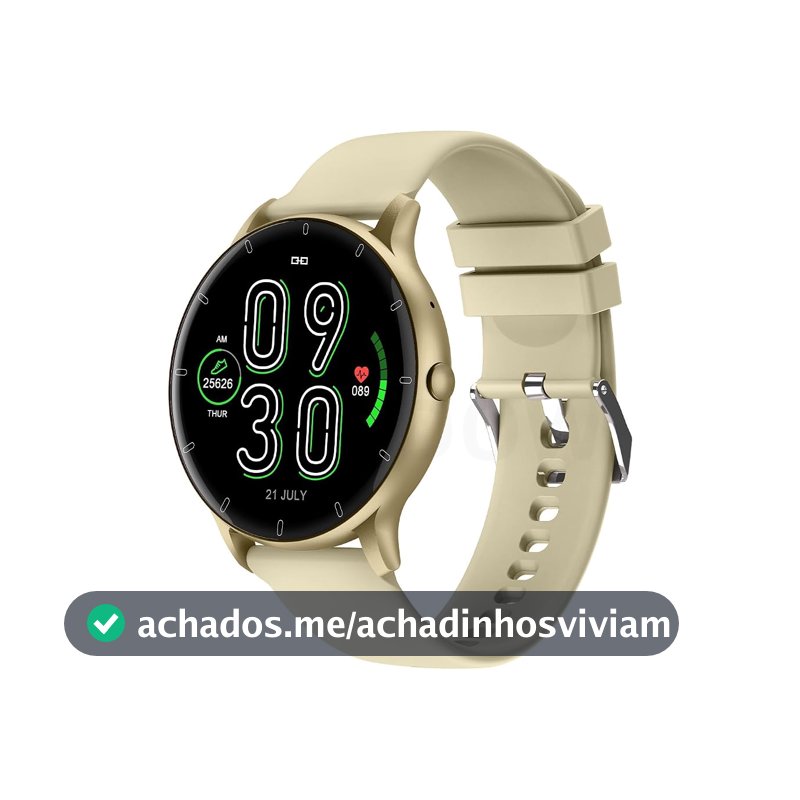 Bettdow Smartwatch Relógio inteligente com Al integrada, atende/faz chamadas, relógio esportivo feminino e masculino de 1,28" à prova d'água IP67, para celulares Android e iOS FB051 (Ouro Champanhe)