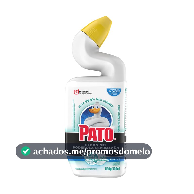 Pato Limpador Sanitário Cloro Gel Ativo Marine 500Ml
