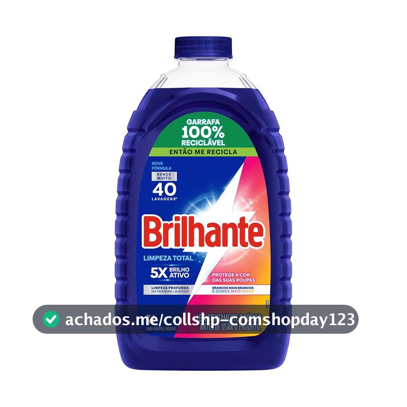 Brilhante Limpeza Total - Lava Roupas Líquido 3L