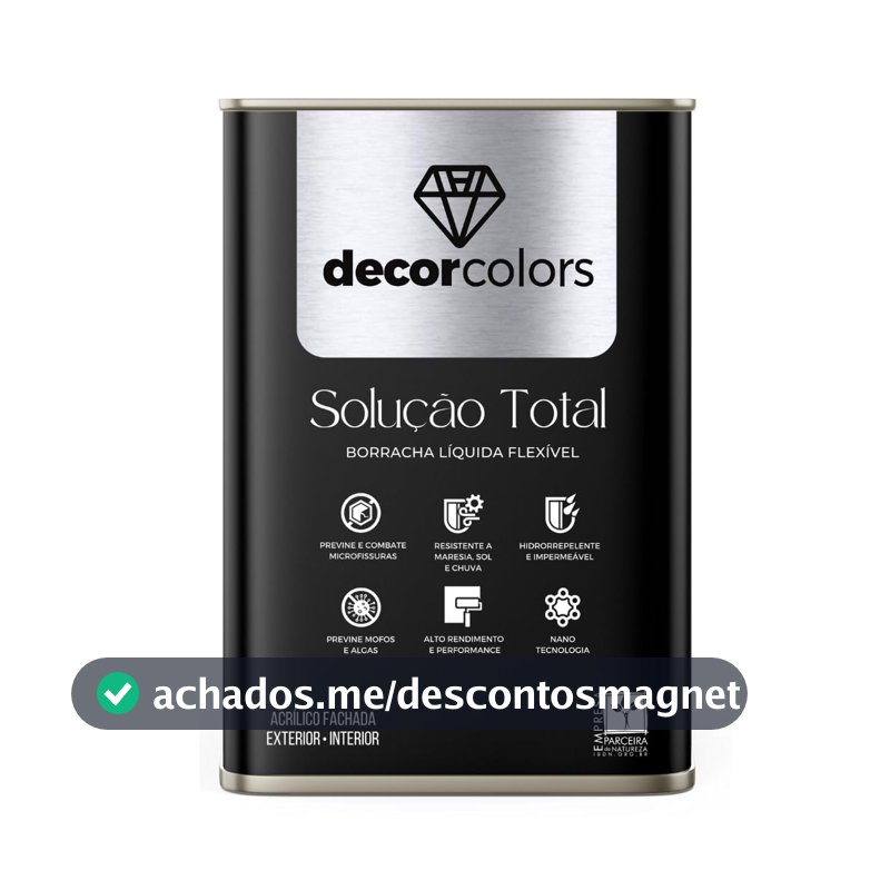 DECOR COLORS Tinta Borracha Líquida Solução Total 21,5kg (Cronos)