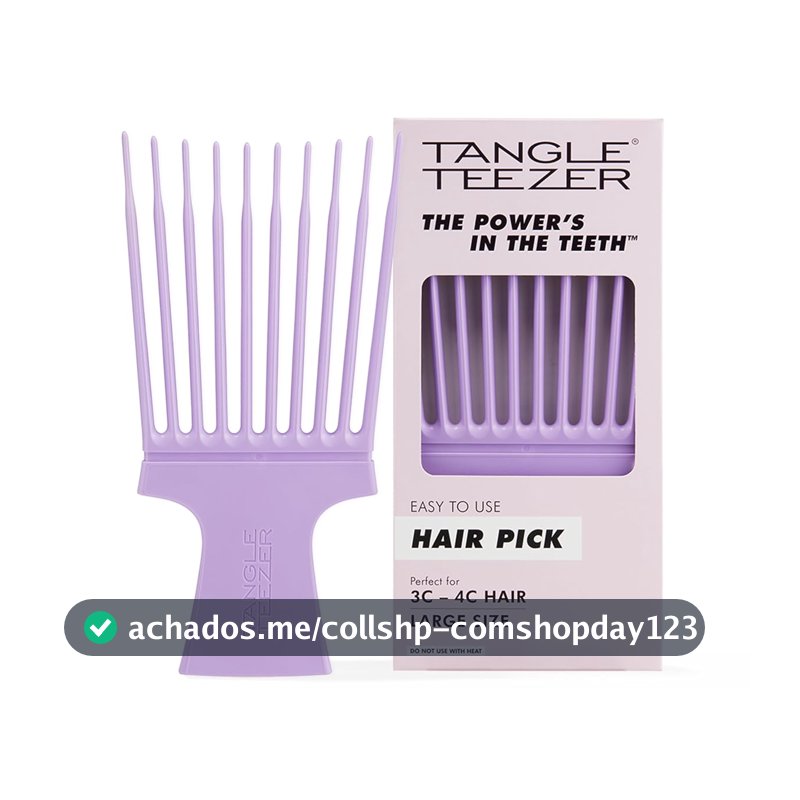 Tangle Teezer - Escova de cabelo para finalização Comb Hair Pick, Cor: Lilás e Preto