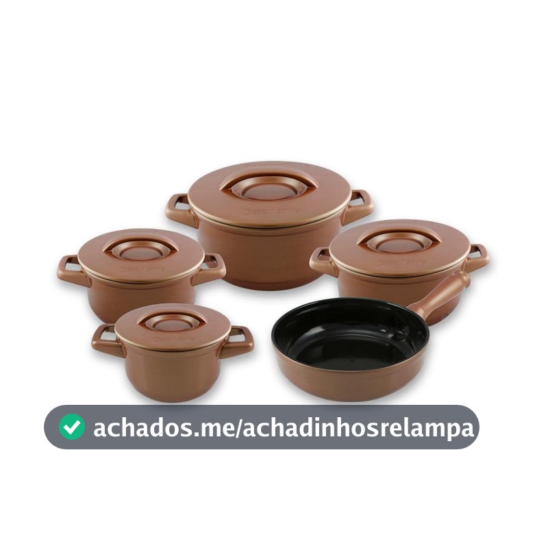 Ceraflame Conjunto Panelas de Cerâmica Duo+ Smart 5 Peças Cobre
