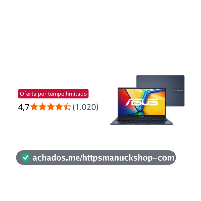Notebook ASUS Vivobook 15, Intel Core i5, 16 GB, 512 GB SSD W11 Home, 15.6'' FHD, Quiet Blue -X1504VA-NJ1745W
