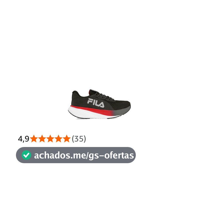 Tenis Fila Agile Feminino Preto e Vermelho
