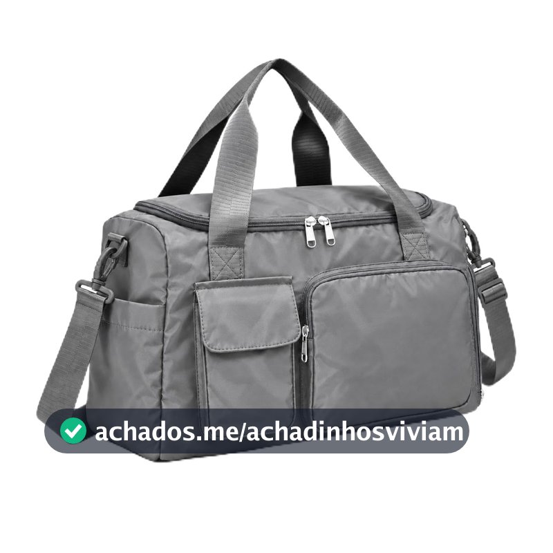Bolsa Academia Viagem Feminina Multifuncional com Compartimento para Tênis, Bolso Impermeável e Alça para Mala