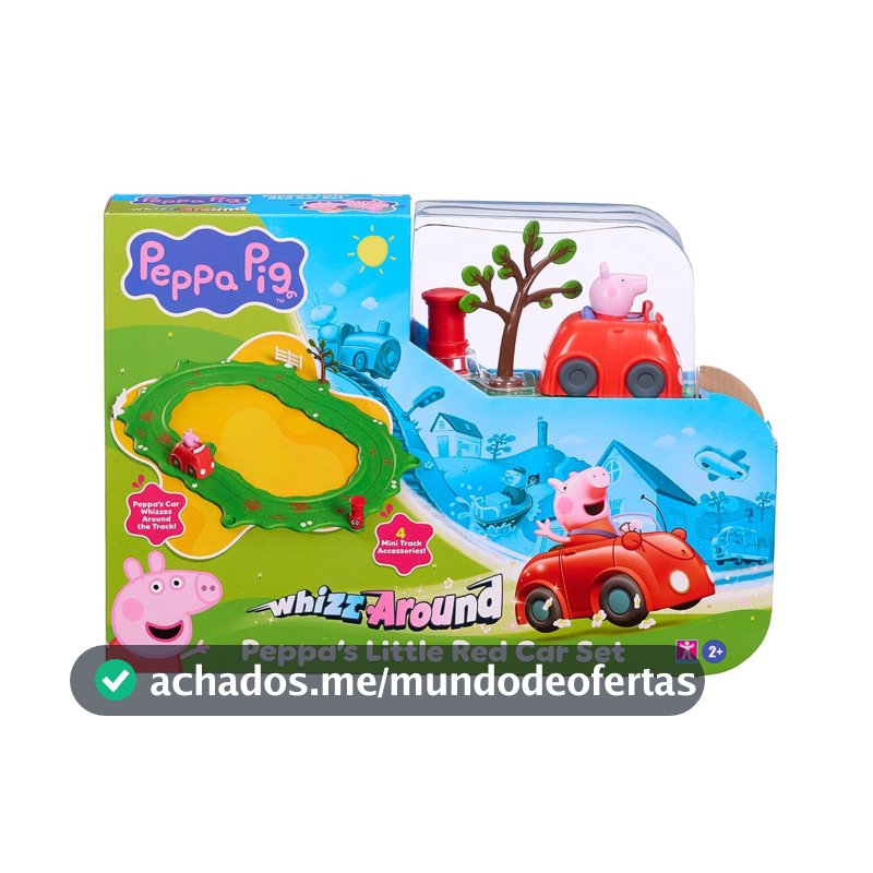 SUNNY, Peppa Pig, Playset Carrinho Vermelho Interativo, Inclui Acessórios e Miniveículo