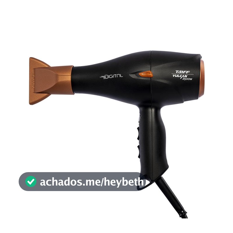 Secador de Cabelo Taiff Vulcan Digital, 2500W, 220 volts