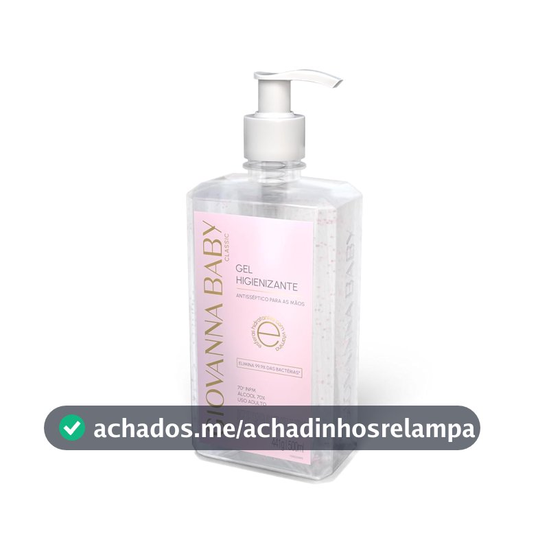 Gel Higienizante 70% Classic 500Ml, GIOVANNA BABY, Rosa