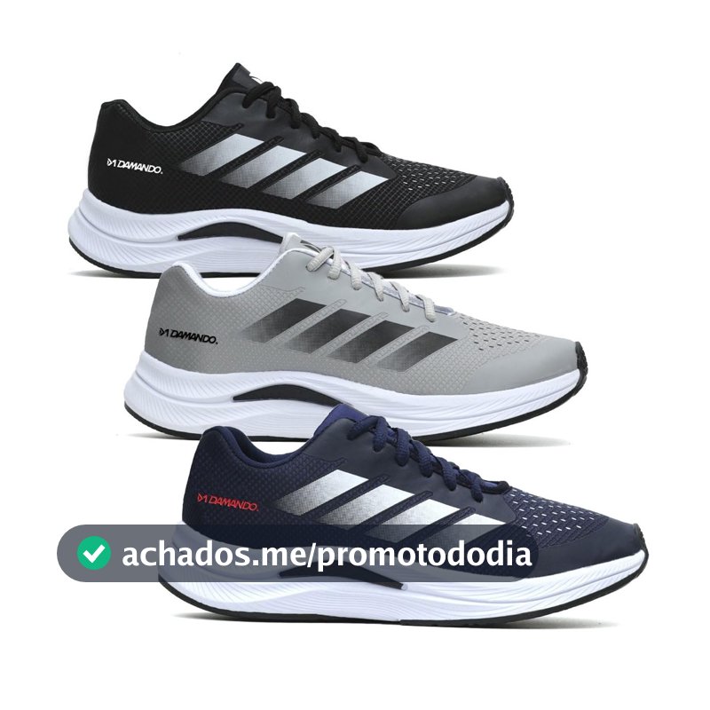 Kit 3 Pares Tenis Masculino Esportivo Macio Confortavel Corrida Academia