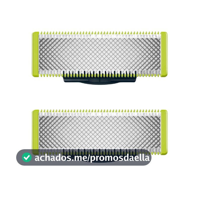 Philips OneBlade QP220/51 Lâminas de Reposição Masculinas em Aço Inoxidável – Pacote com 2 Unidades