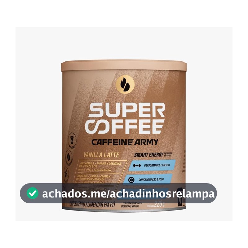 SuperCoffee Vanilla Latte - Classic Size (220g) - Caffeine Army