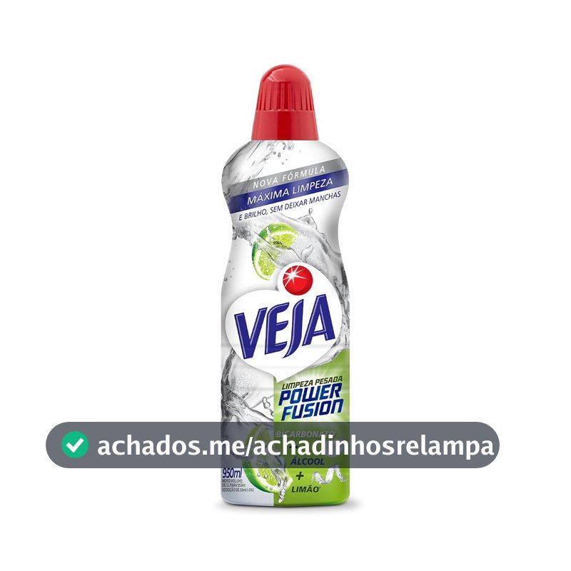 Veja Limpeza Pesada Power Fusion Limão Limpador de Pisos 950ml
