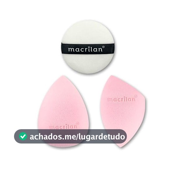 Esponjas de Maquiagem Macrilan EP20, 3 Unidades