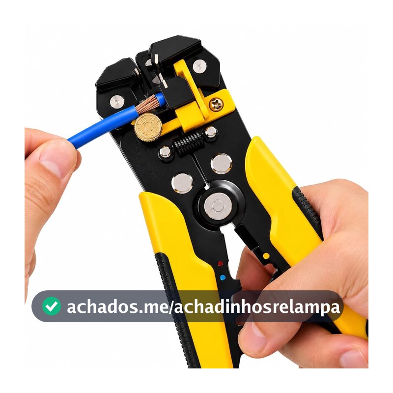 Alicate Decapador e Crimpador Automático 5 em 1 Ajustável Multifuncional Profissional Descascador 0,2 a 6mm - Cortador Ferramenta Completa para Eletricista e Oficina
