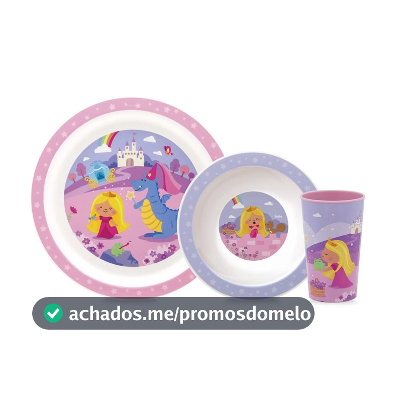 Kit de Refeição Buba Aventuras, Princesa, Colorido