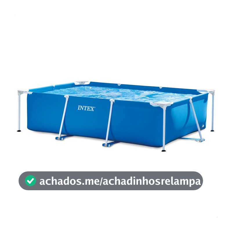 Intex, Piscina galvanizada retangular de armação metálica, 2.282 litros