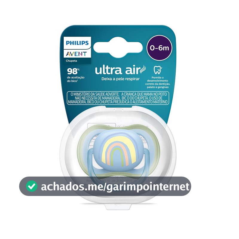 Chupeta Ultra Air 0-6 Meses Philips Avent Individual Azul