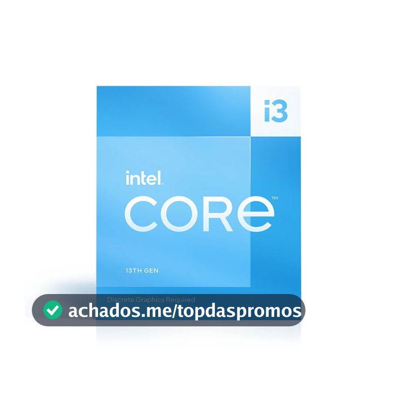 Intel Core i3-13100F 3.4GHz (4.5 Turbo) Processador para desktop LGA 1700 de 4 núcleos (Raptor Lake)