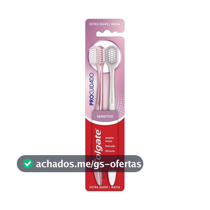 Colgate Escova de Dentes Pro Care Sensitive com Cerdas Extra Macias 2 unidades