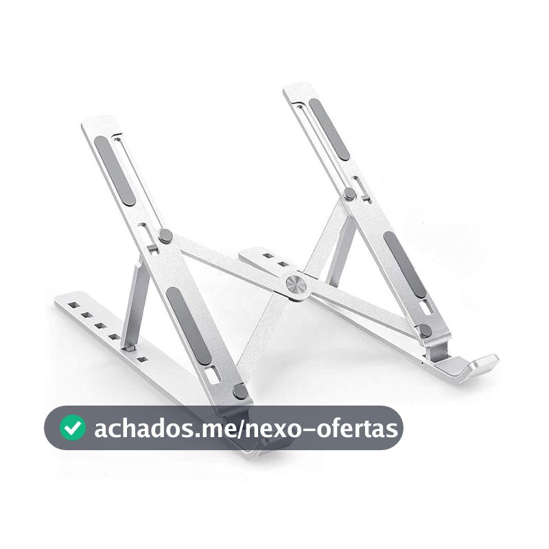 Suporte Para Notebook E MacBook em Alumínio com Altura Ajustável