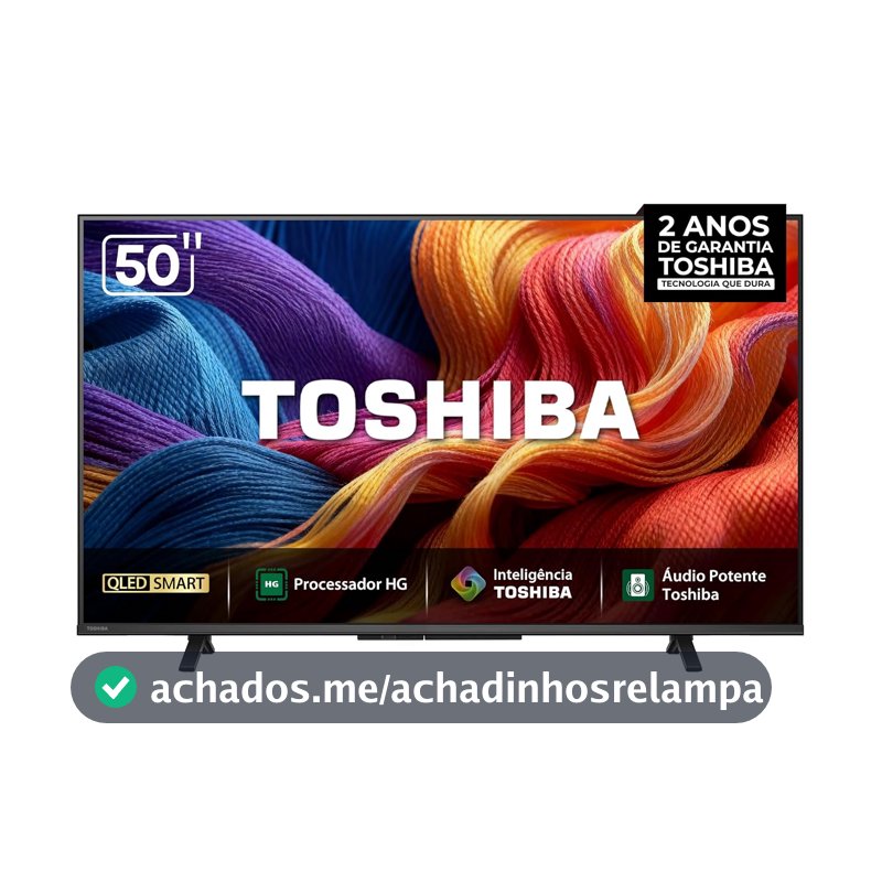 Toshiba Smart TV QLED FHD 50" Polegadas 50V45SS com Processador HG Inteligência Toshiba AI e Áudio Potente multicanal