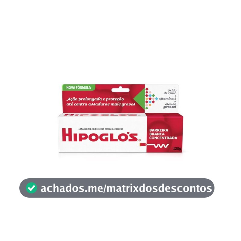 Creme Preventivo de Assaduras para Bebês Hipoglós, Fragrância Suave, 120g