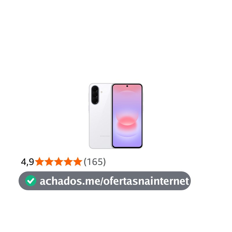 Celular Samsung Galaxy A37 5G 128GB, 6GB RAM, Câmera 50MP (Branco)