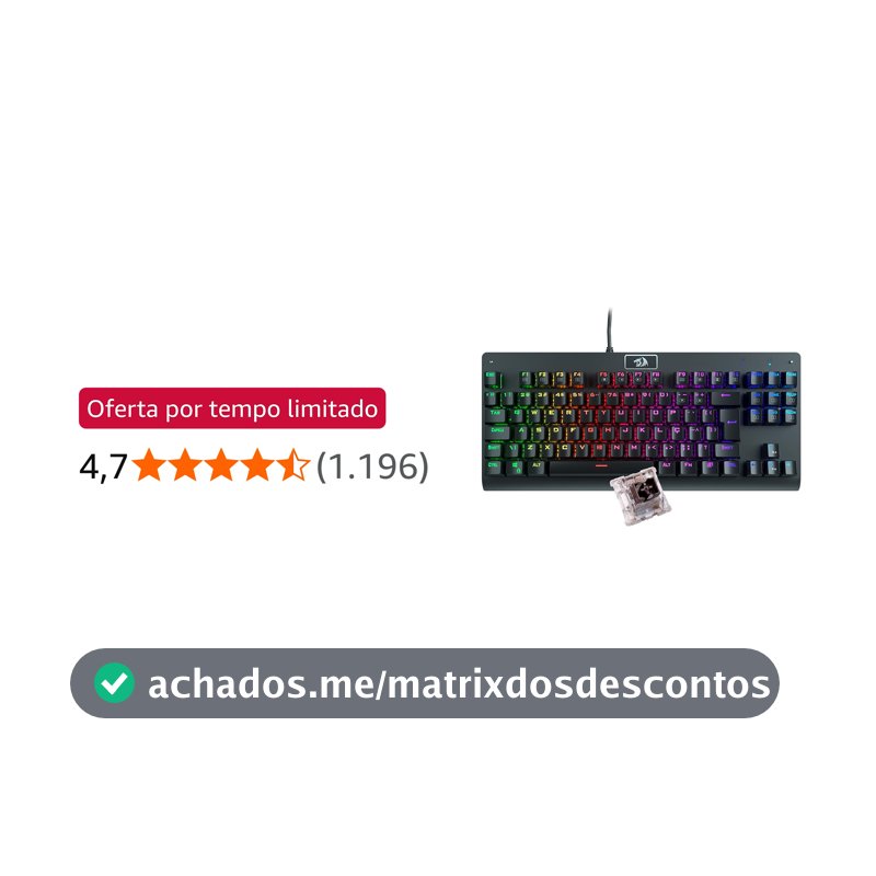 Teclado Mecânico Gamer Redragon Dark Avenger K568-2 Rgb Switch Brown Com Fio