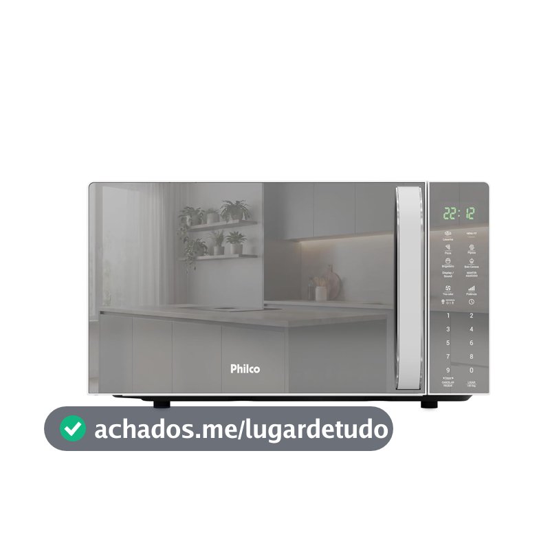 Micro-ondas Philco 20L Espelhado Pintura Limpa Fácil PMO24E 220v