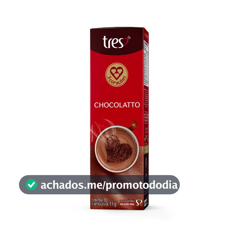 3 Corações Cápsula Chocolatto TRES - 10 unidades