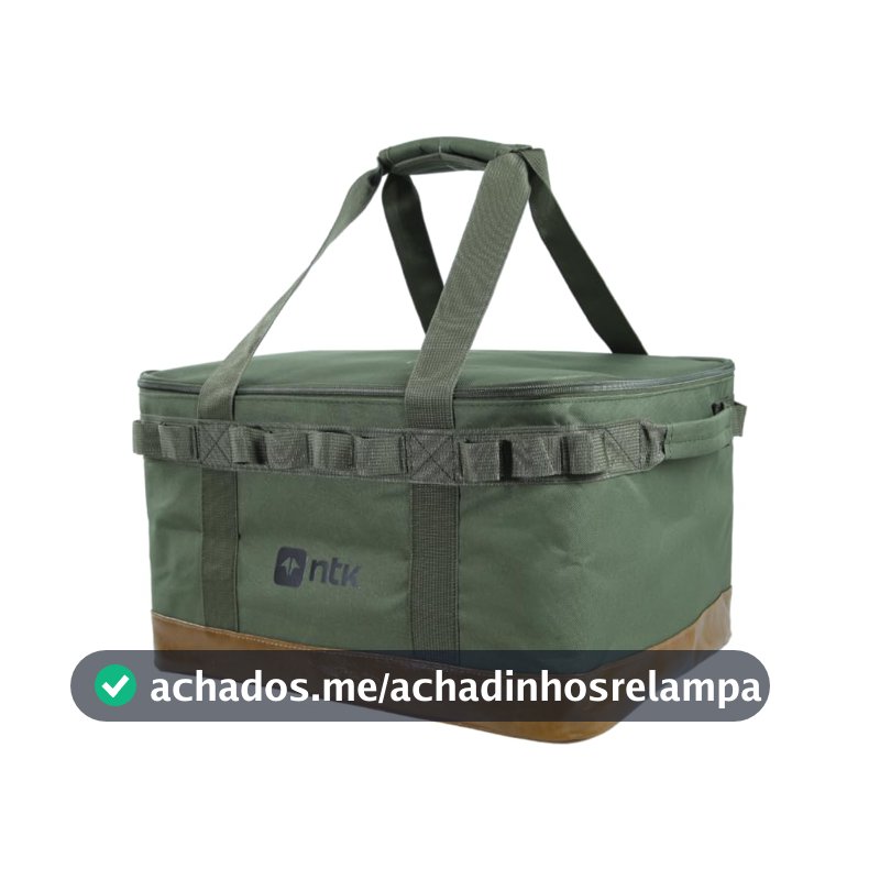NTK, Bolsa Camp Bag 40cm em Poliéster Oxford com Divisórias Internas Resistente Ideal para Camping, Verde