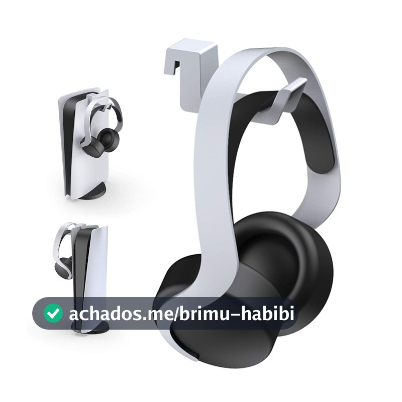 NexiGo Suporte para fone de ouvido PS5, [design minimalista] Mini gancho de fone de ouvido com barra de suporte, para fone de ouvido Sony PlayStation 5 para jogos, branco