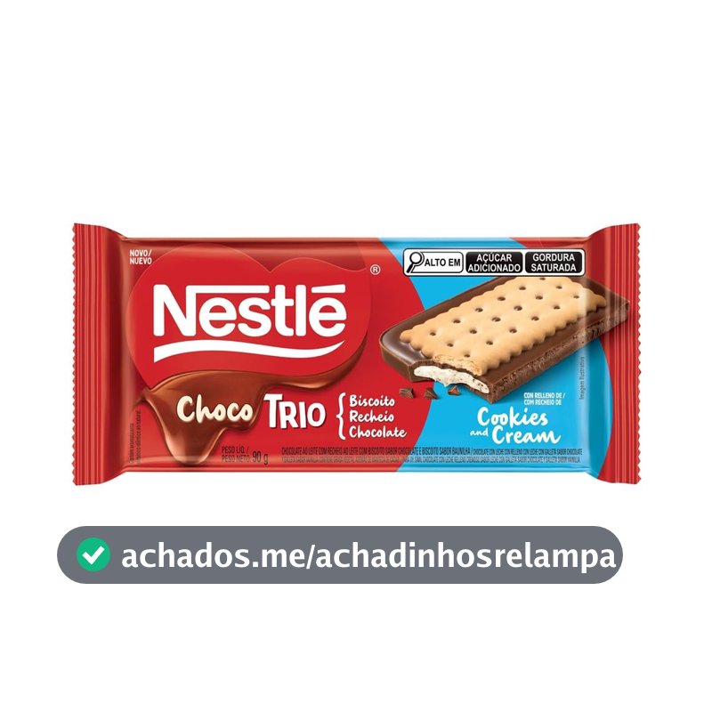Chocolate Chocotrio NESTLÉ Cookies & Cream 90g