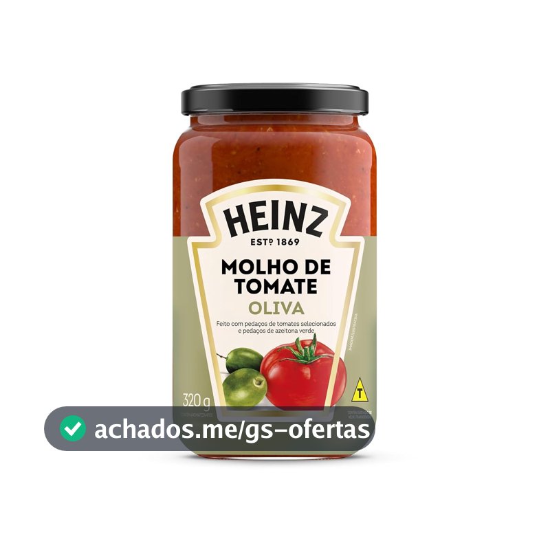 Heinz Molho de Tomate Rústico Oliva em vidro, 320G