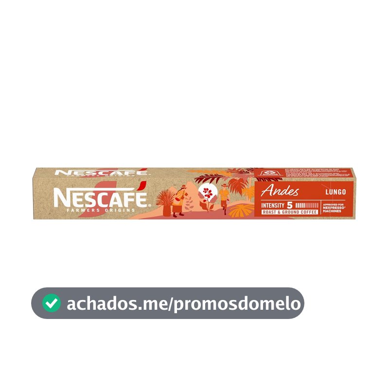 Café em Cápsula Compatível com Nespresso Nescafé Farmers Origins Andes 10 Cápsulas