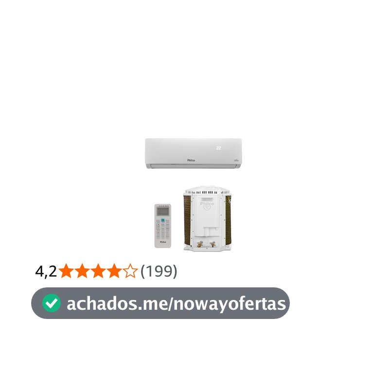 Ar Condicionado Split Hi Wall Inverter Philco 12000 BTU/h Frio PAC12FC – 220 Volts