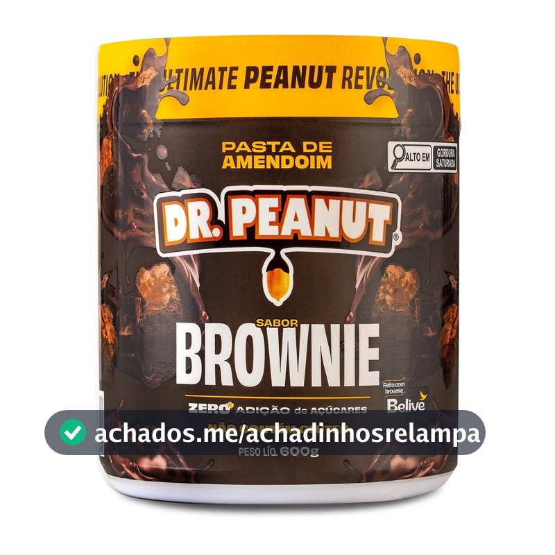 Pasta de Amendoim com Whey Protein Dr. Peanut, Sabor Brownie, 600g