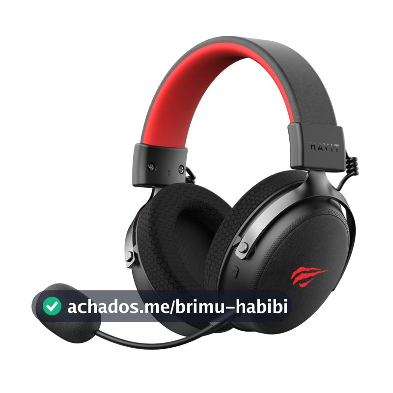 Fone Gamer Havit H2015pro, Sem Fio, 5 Modos - Multiplataform Preto (PRETO)