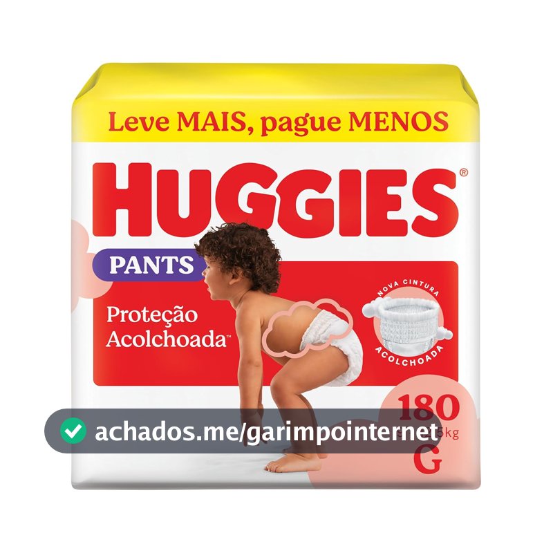 Fralda Pants Huggies G, 180 fraldas