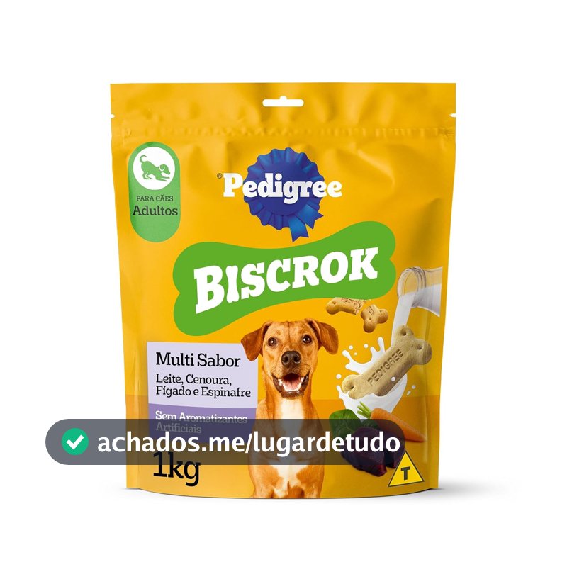 Biscoito Pedigree Biscrok Para Cães Adultos Multi, 1 kg