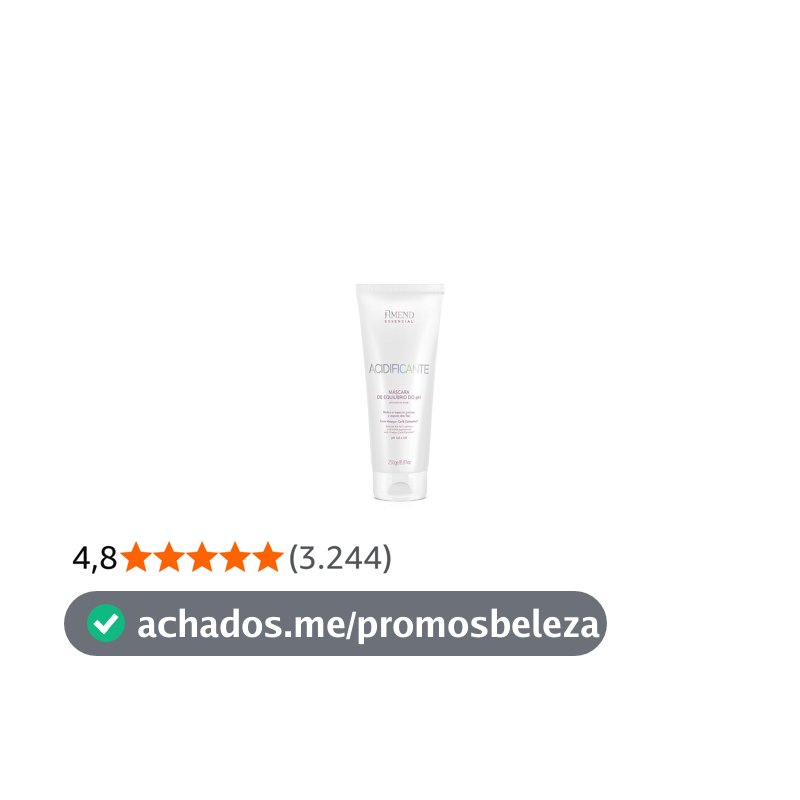 Máscara Acidificante de Equilíbrio do pH 250g