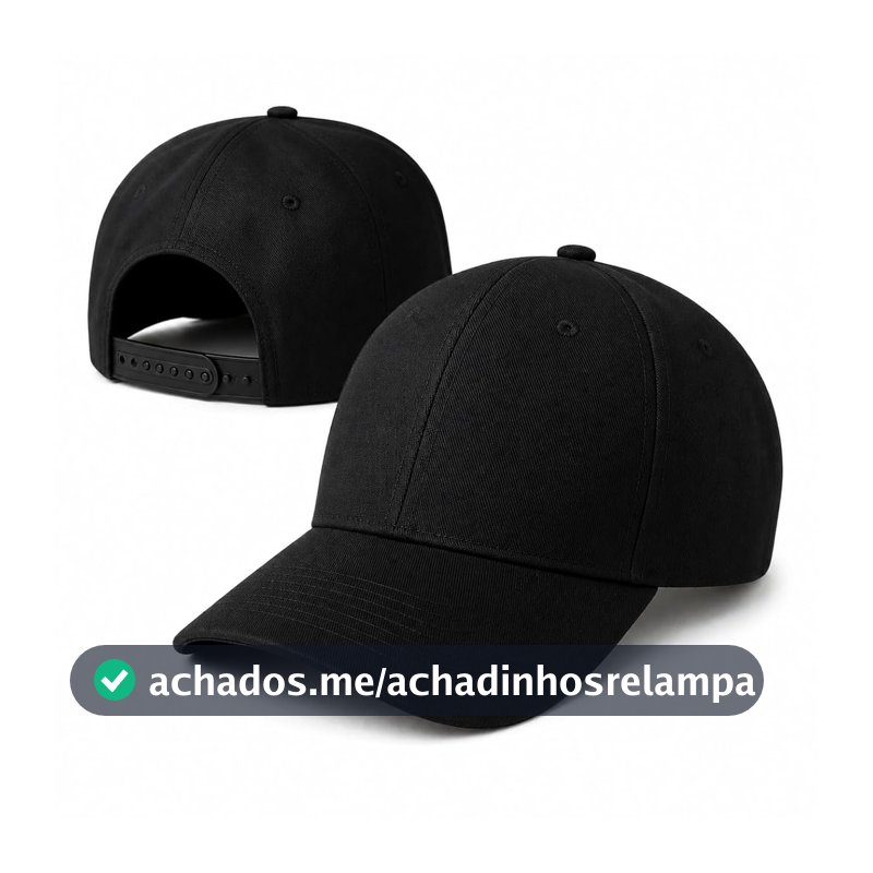 Boné Unissex Aba Curva Liso com Regulagem Ajustável para Uso Casual e Esportivo